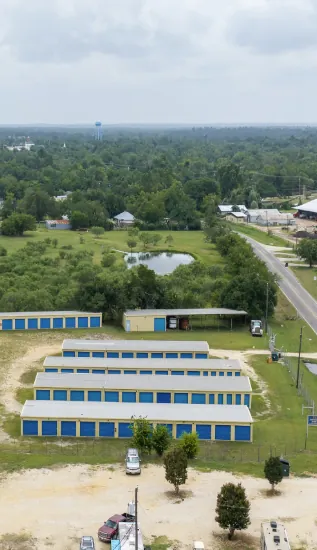 Aerial view of Spearhead Storage looking toward Rockdale, TX